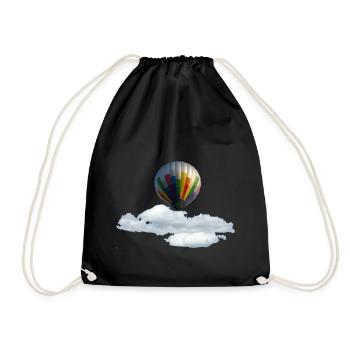 Heissluftballon - Turnbeutel - Schwarz - Vorne
