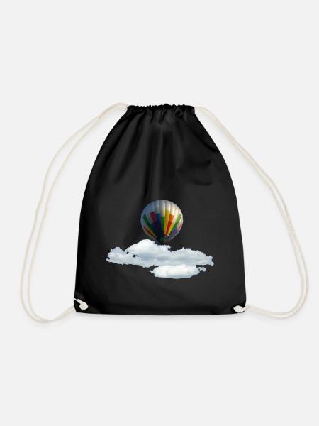 Heissluftballon - Turnbeutel - Schwarz