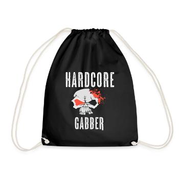Hard-Core Gabber T-Shirt Hakuh merchandise - Turnbeutel - Schwarz - Vorne