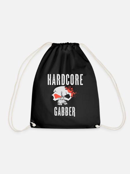 Hard-Core Gabber T-Shirt Hakuh merchandise - Turnbeutel - Schwarz