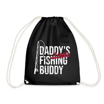 Papa little fishing buddy - Sac de sport léger - noir - Devant
