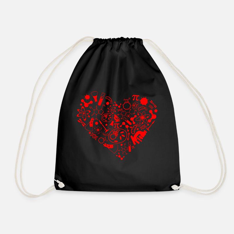 Science heart - Turnbeutel - Schwarz
