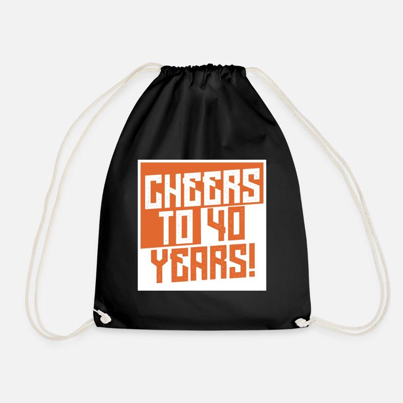 Cheers to 40 Years - Turnbeutel - Schwarz