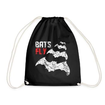 Bats Fly - Bat - Bat - Design - Drawstring Bag - black - Front
