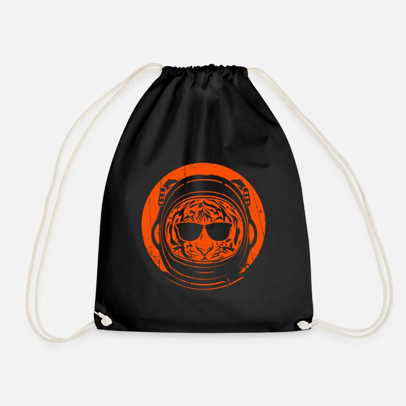 Tiger-Astronaut - Turnbeutel - Schwarz
