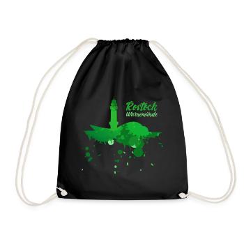Rostock Warnemünde - Drawstring Bag - black - Front