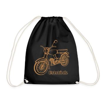 Simson Oststück - Turnbeutel - Schwarz - Vorne