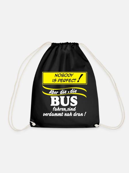 Busfahrer Bus Omnibus Kraftfahrer Nobody (25) - Turnbeutel - Schwarz