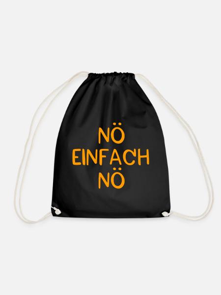 Nö einfach Nö - Turnbeutel - Schwarz