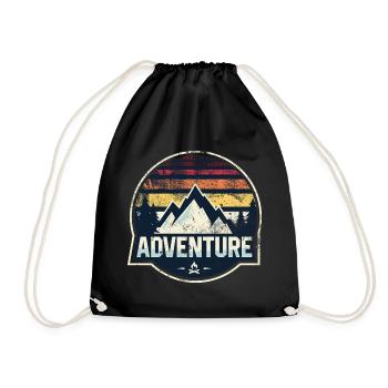 Adventure Mountain Patch - Turnbeutel - Schwarz - Vorne