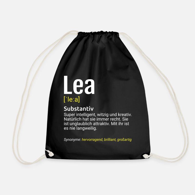 Lea Name Definition - Turnbeutel - Schwarz