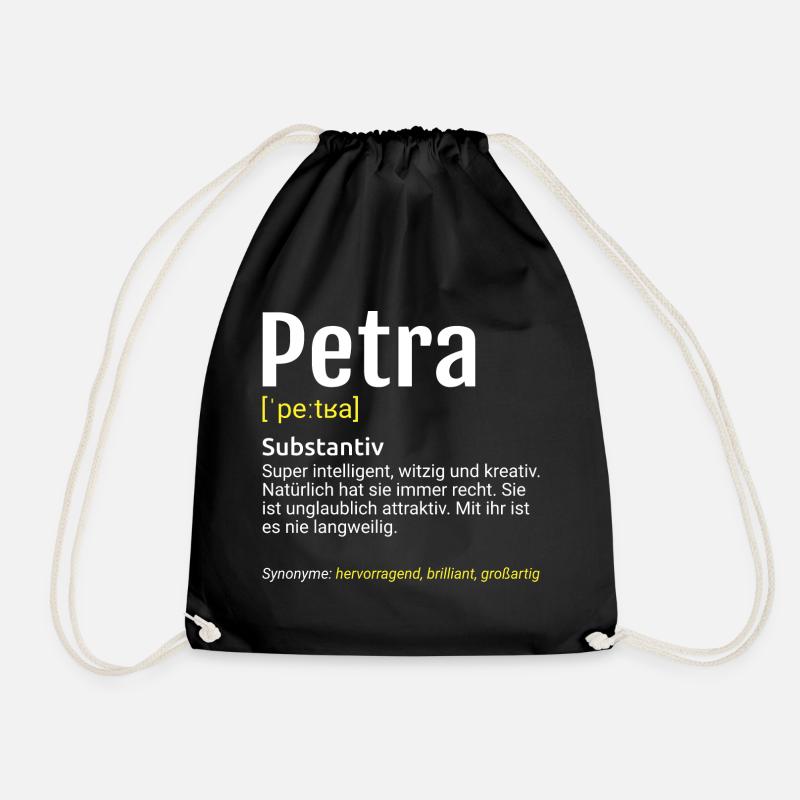 Petra Name Definition - Turnbeutel - Schwarz