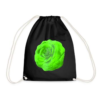 Rose Green - Drawstring Bag - black - Front