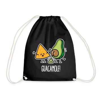 Lustige Avocado kackt Guacamole Tortilla-Chips - Turnbeutel - Schwarz - Vorne