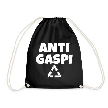 anti-gaspi, anti-gaspillage, recycler - Sac de sport léger - noir - Devant