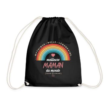 Meilleure maman du monde - Sac de sport léger - noir - Devant