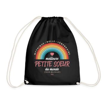Meilleure petite soeur du monde - Sac de sport léger - noir - Devant
