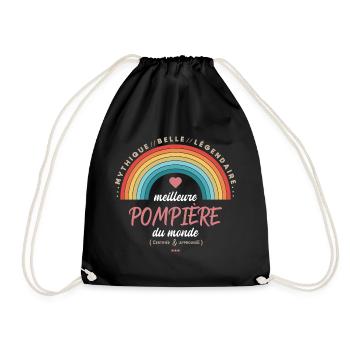 Meilleure pompière du monde - Sac de sport léger - noir - Devant