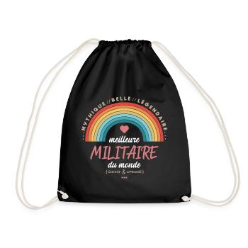 Meilleure militaire du monde - Sac de sport léger - noir - Devant