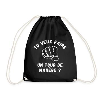 bagarre, boxe, boxeur - Sac de sport léger - noir - Devant
