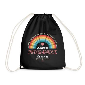 Meilleure infographiste du monde - Sac de sport léger - noir - Devant