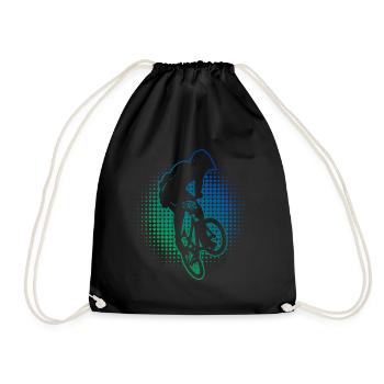 bmx boys cycling bike bmx bicycle men - Drawstring Bag - black - Front