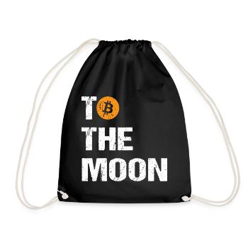 Bitcoin to the moon Bitcoin - Drawstring Bag - black - Front