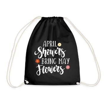 Les averses d’avril apportent les fleurs de mai - Sac de sport léger - noir - Devant
