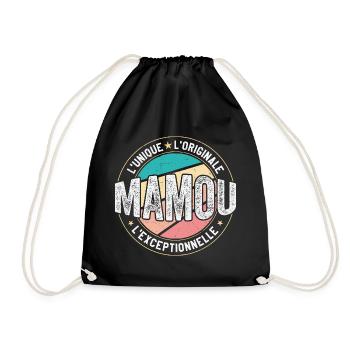 Cadeau Mamou Femme Grand mère original mamie - Sac de sport léger - noir - Devant