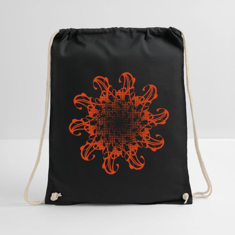 Random patterns rotated and dotted Drawstring Bag