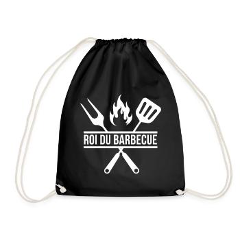 BBQ, roi du barbecue, viande à griller - Sac de sport léger - noir - Devant