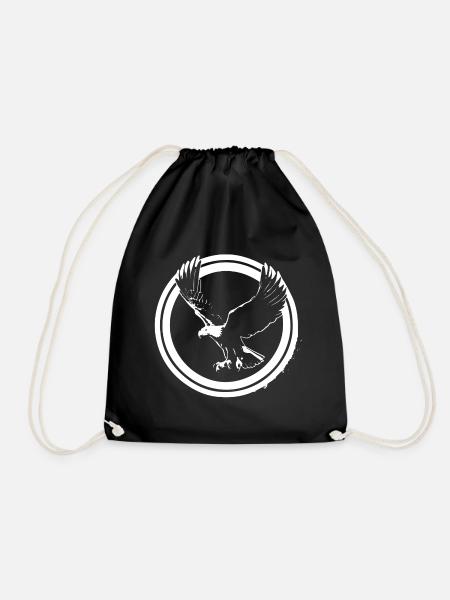 Logo Eagle en rond - Sac de sport léger - noir