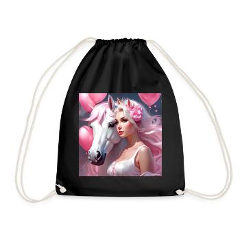 Licorne Fée Créature Mythique Rose - Sac de sport léger - noir - Devant