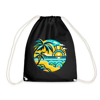 tropical paradise - Turnbeutel - Schwarz - Vorne