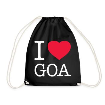 I LOVE GOA - Turnbeutel - Schwarz - Vorne