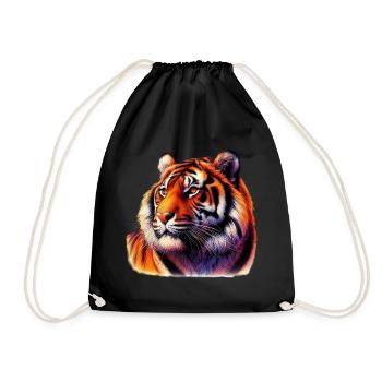 Tiger - Turnbeutel - Schwarz - Vorne