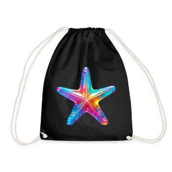 Starfish - Drawstring Bag - black - Front