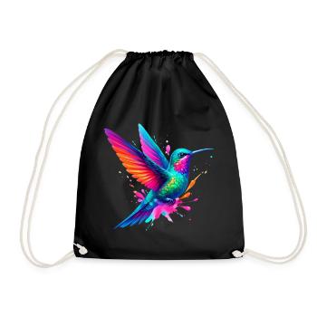 Kolibri - Turnbeutel - Schwarz - Vorne