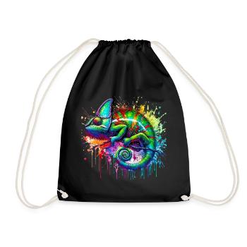 Chameleon - Drawstring Bag - black - Front