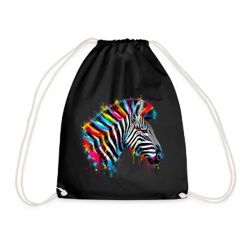 Zèbre - Sac de sport léger - noir - Devant