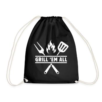 Grill'am all - Drawstring Bag - black - Front
