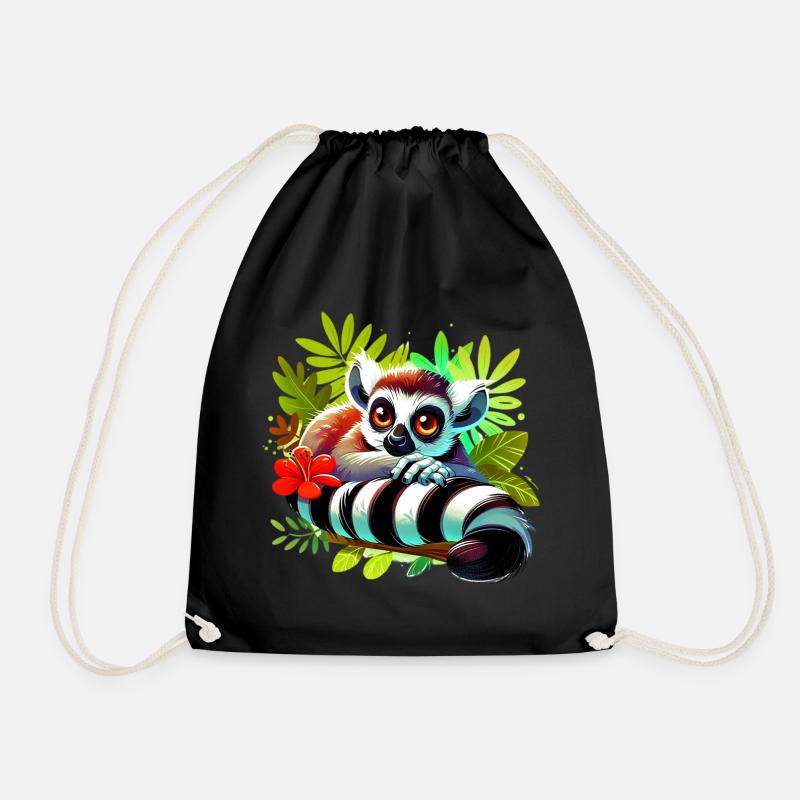 Lemur - Turnbeutel - Schwarz