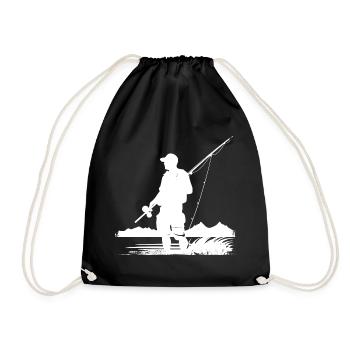 Dessin de pêche - Sac de sport léger - noir - Devant