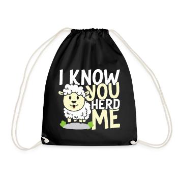I know you herd me sheep - Turnbeutel - Schwarz - Vorne