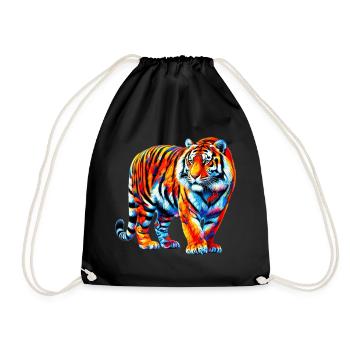 Tiger - Turnbeutel - Schwarz - Vorne