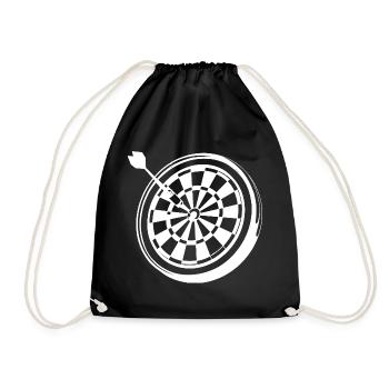 Dart Drawing - Drawstring Bag - black - Front
