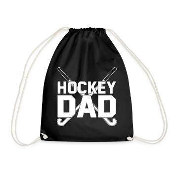 Papa du hockey – Fier papa du hockey sur gazon - Sac de sport léger - noir - Devant