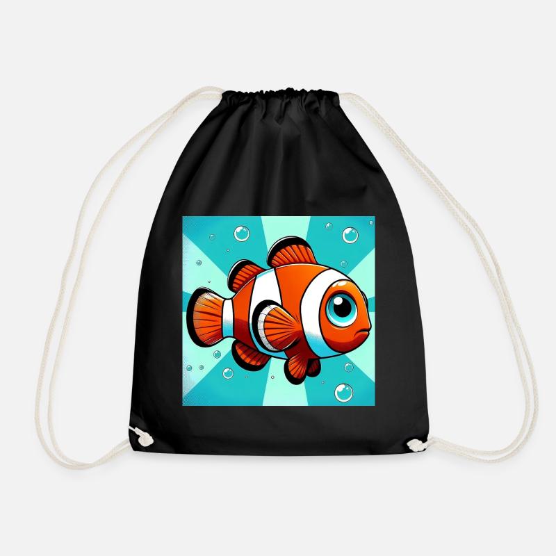 Clownfisch - Turnbeutel - Schwarz