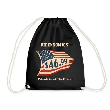 Conception d’étiquettes de prix Bidenomics - Sac de sport léger - noir - Devant