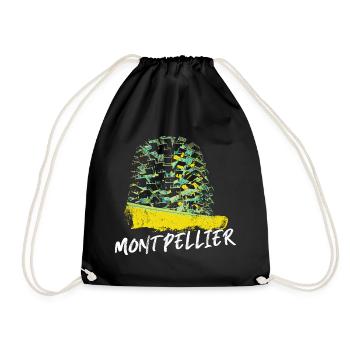 Montpellier Dynamische Farben in der Architektur - Turnbeutel - Schwarz - Vorne